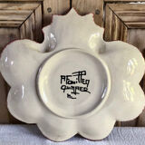 4 assiettes à huîtres  barbotine Paul Fouillen Quimper