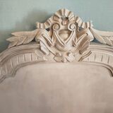 Antique painted wooden headboard