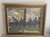 Painting - Oil on canvas Characters on a terrace / Park Signed Omar Logang