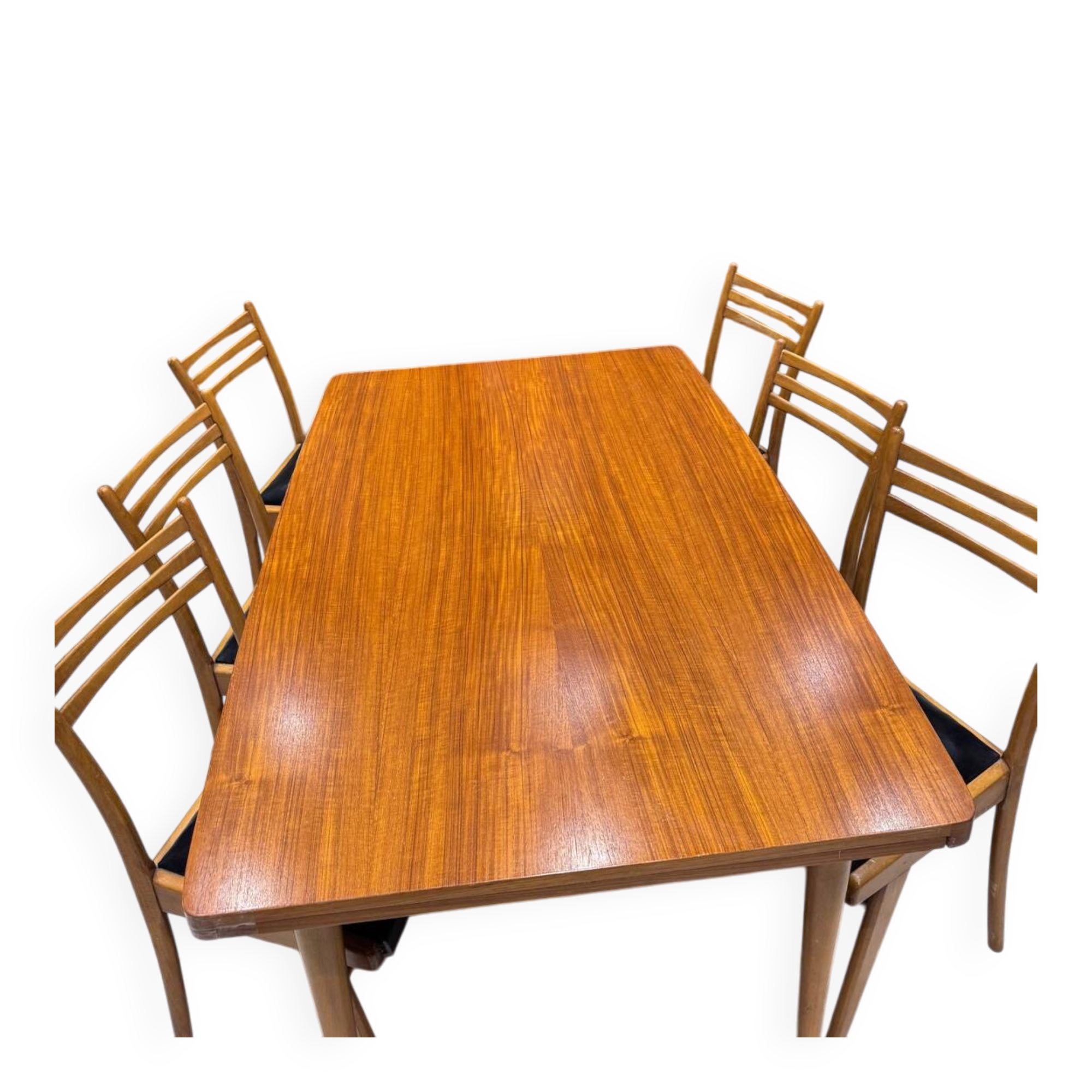 Vintage Scandinavian set – extendable table & 6 chairs