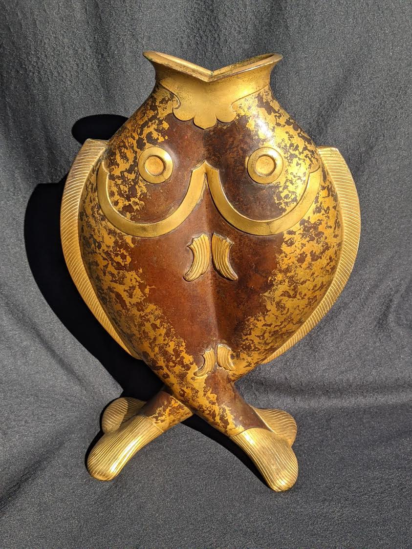 Christofle vase with two fish