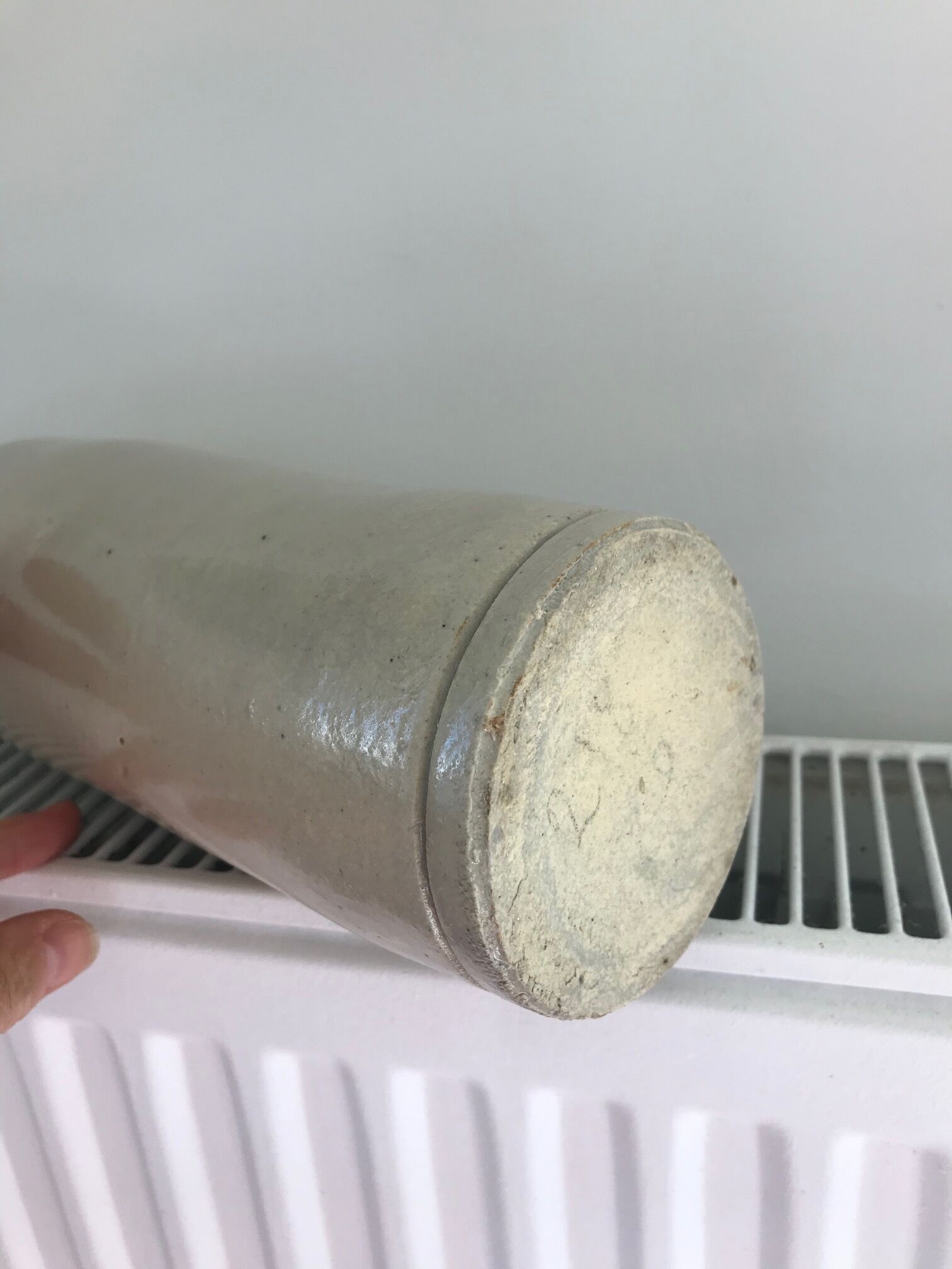 Enamelled sandstone bottle