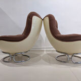 Set of 2 armchairs by Michel Cadestin