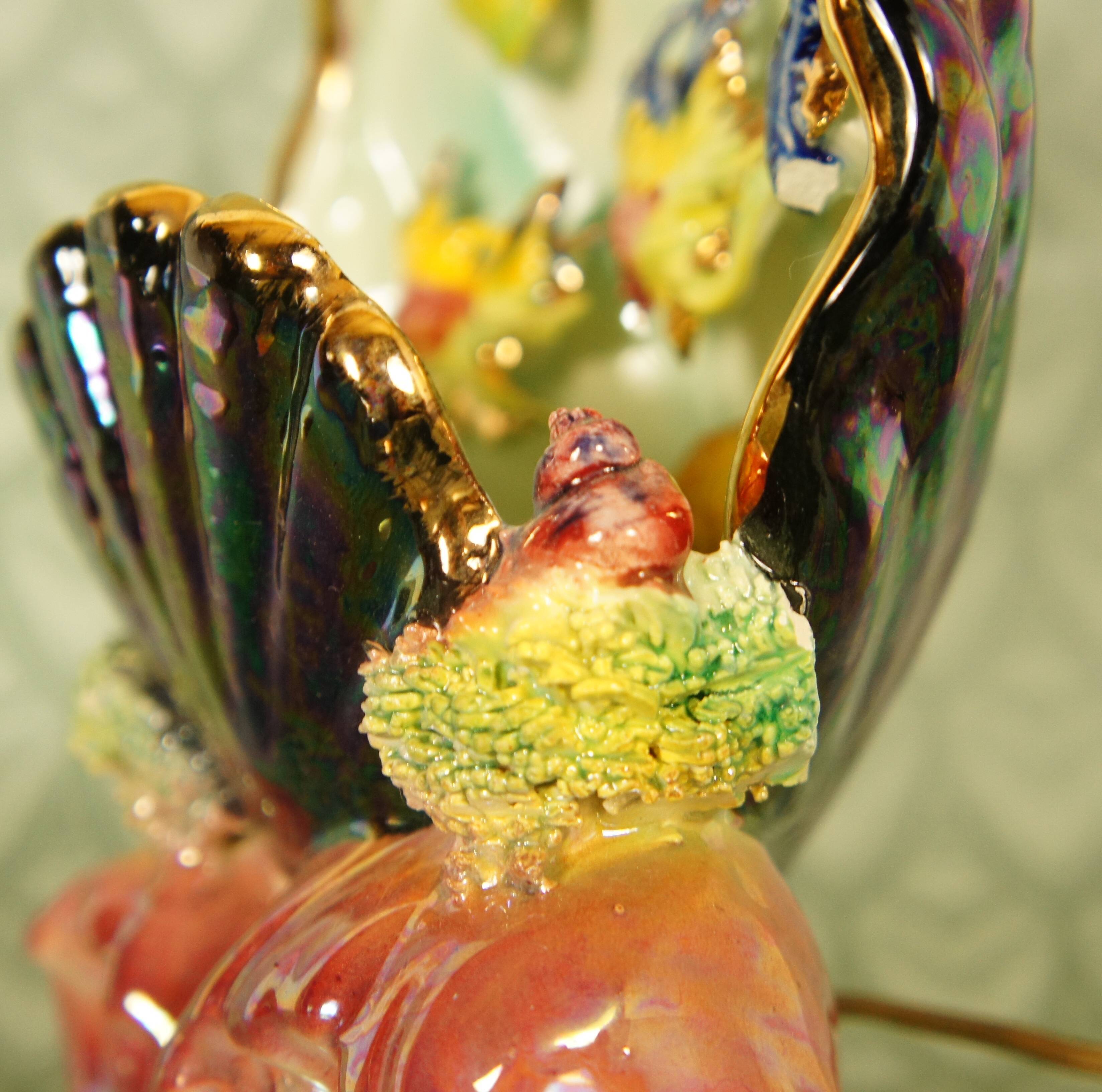 Ceramic shell night light lamp