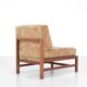 Wooden armchair covered in fabric, Italy, 1960s.