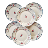 Set of 6 flat plates Moulin des Loups