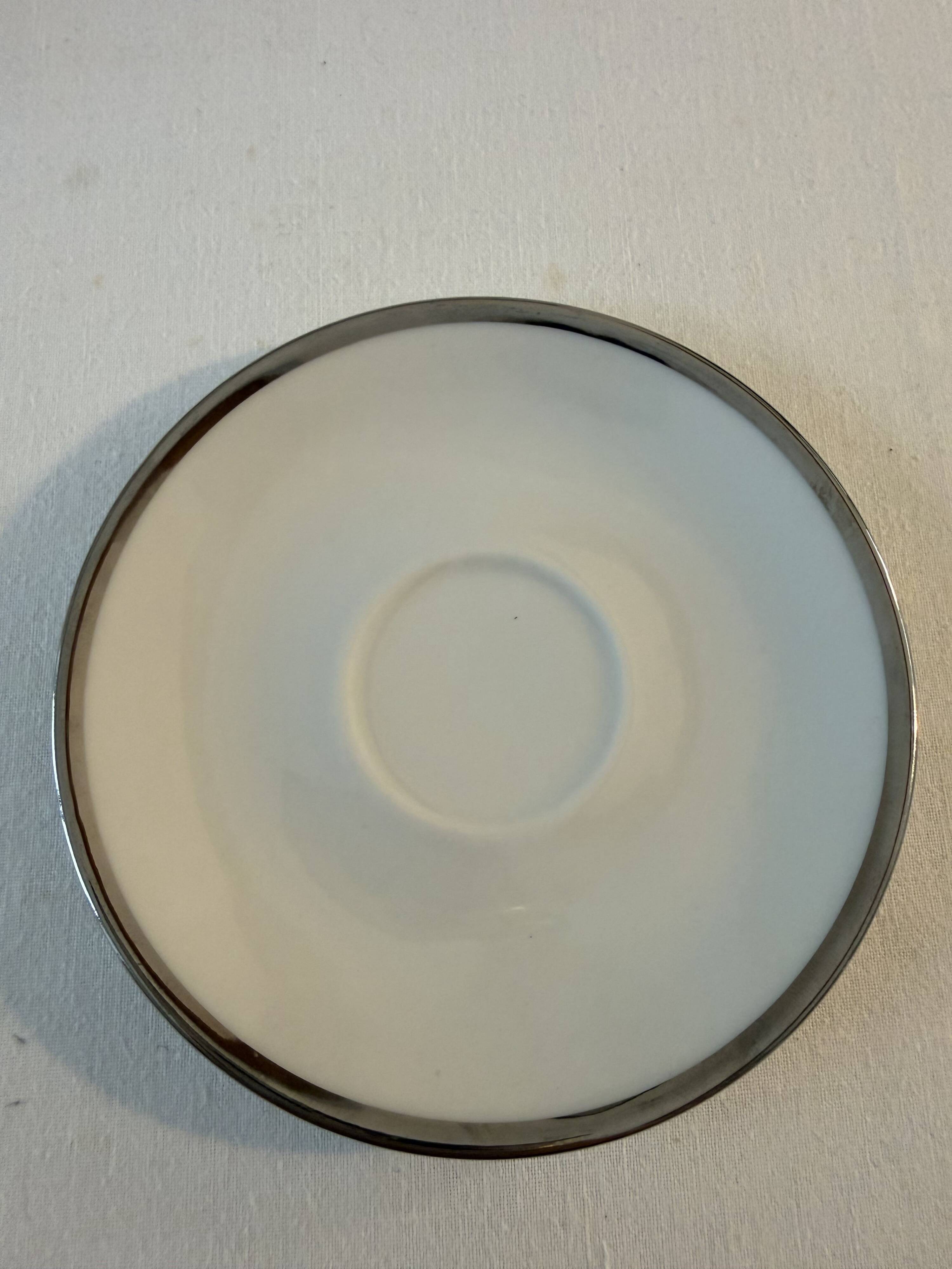 Set of 6 cups and saucers in porcelain Winterling Bavaria