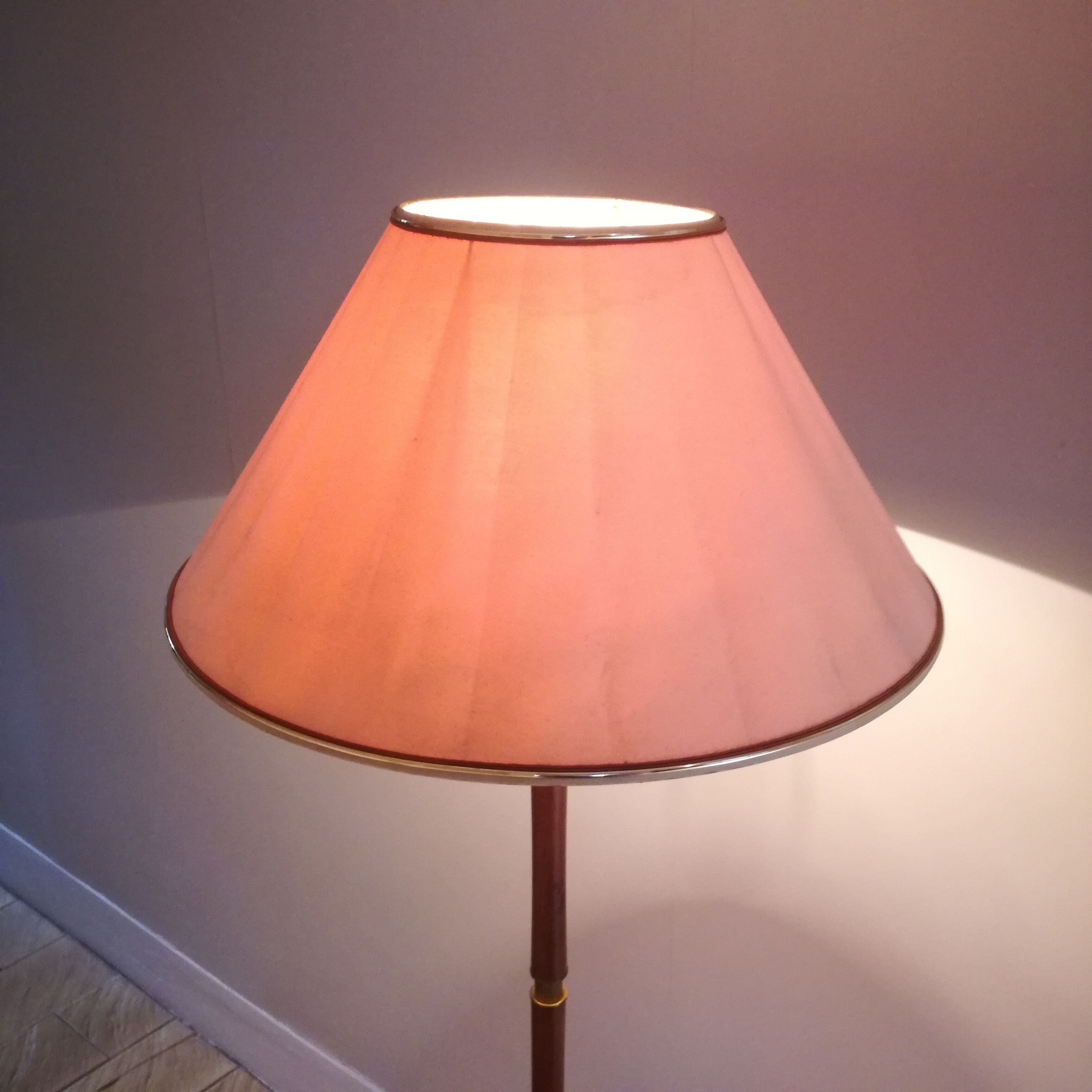 Wooden tripod floor lamp 1950
