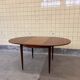 Table à manger ronde extensible en teck vintage