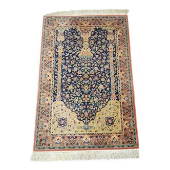 Tapis louqsor tapisift 120x180 bleu laine