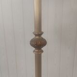Gilded metal tripod floor lamp