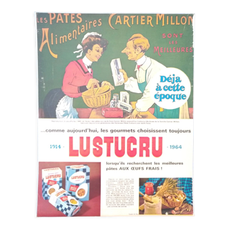 Publicité papier  pâtes Lustucru  issue d'une revue d'époque