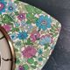 Vintage formica clock asymmetrical silent wall clock "Fleurie bleu violet"