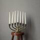 Bronze chandelier Scandinavian brutalist decoration