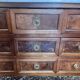 Louis XVI chest of drawers in mahogany veneer and solid wood, white marble