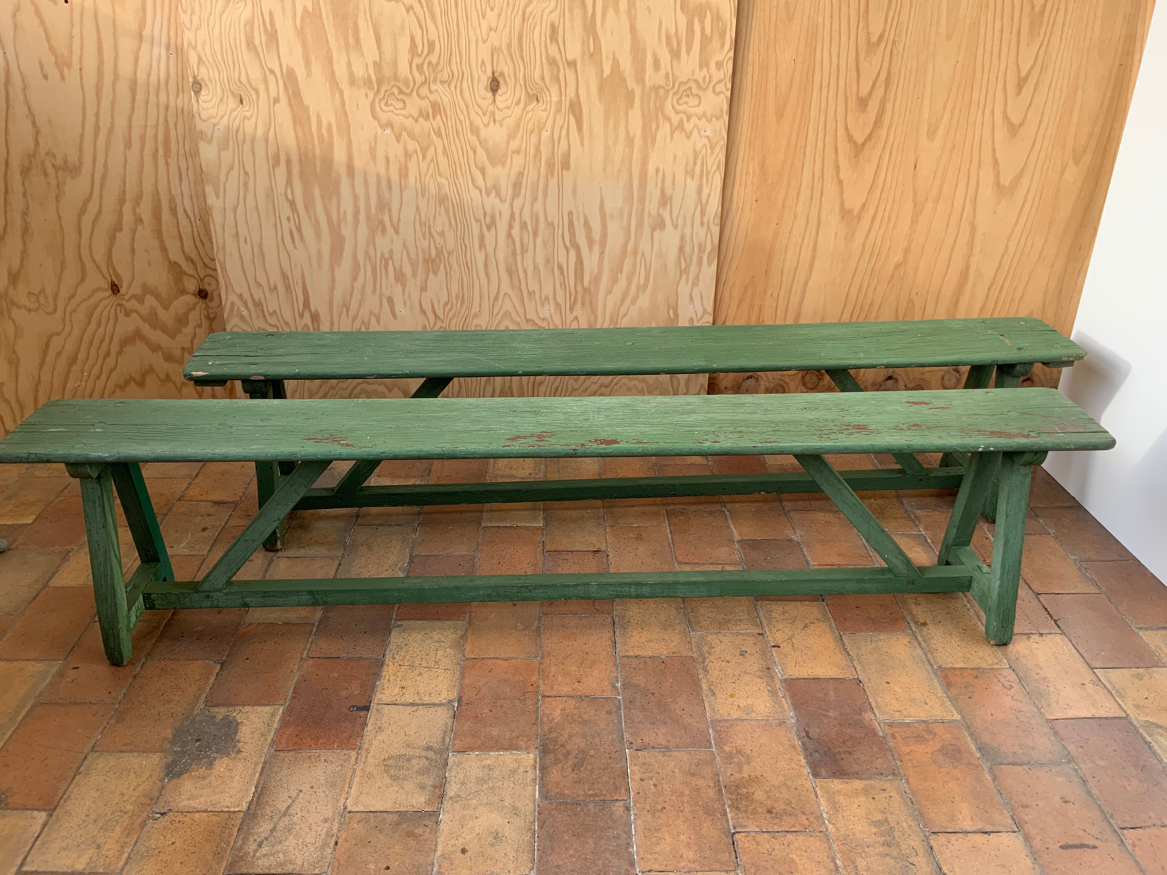 Pair of vintage benches