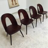 Set of 4 all-wood chairs by Antonin Suman for Tatra Nabytok