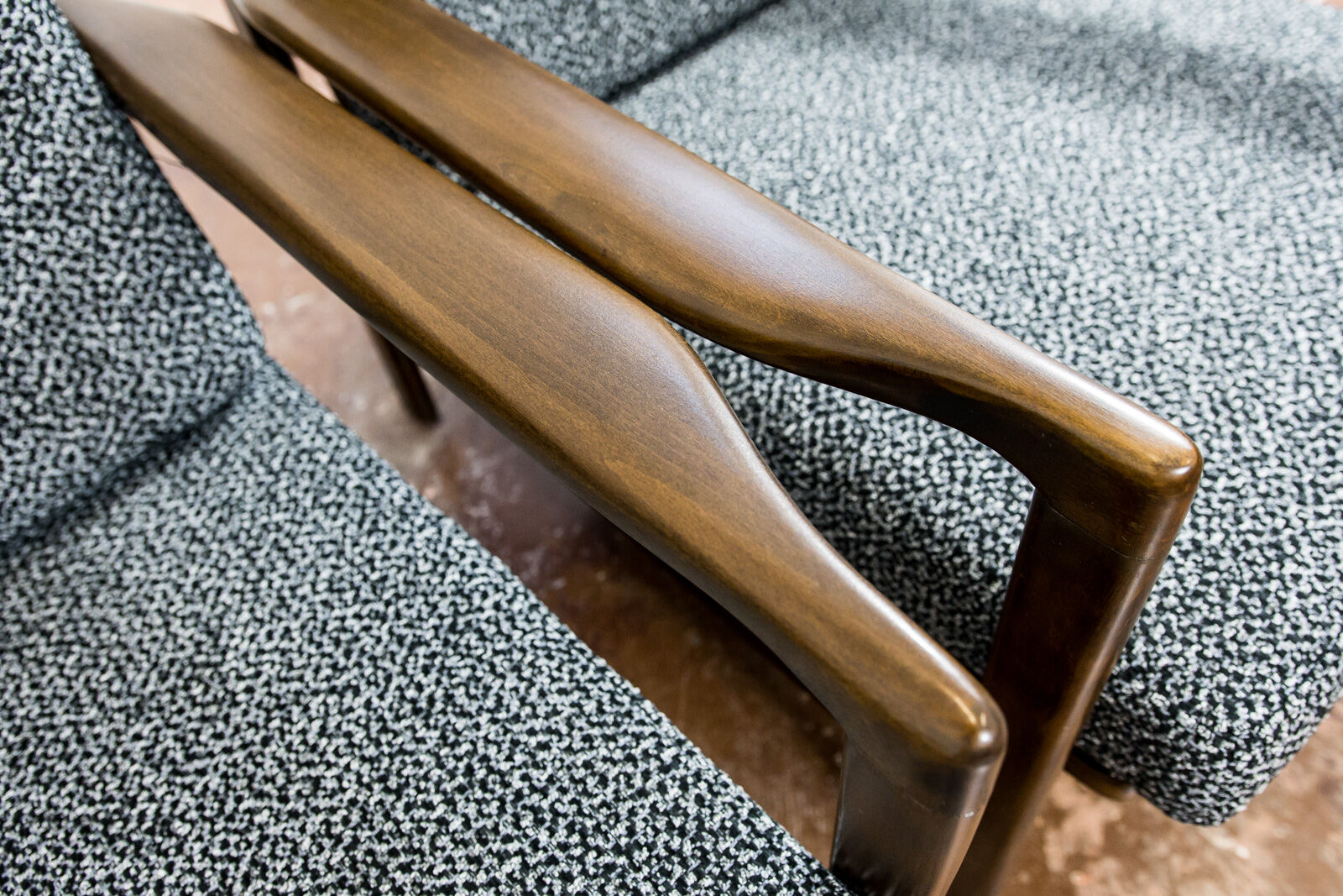 Pair of Restored Black B-7522 armchairs by Zenon Bączyk, 1960’s