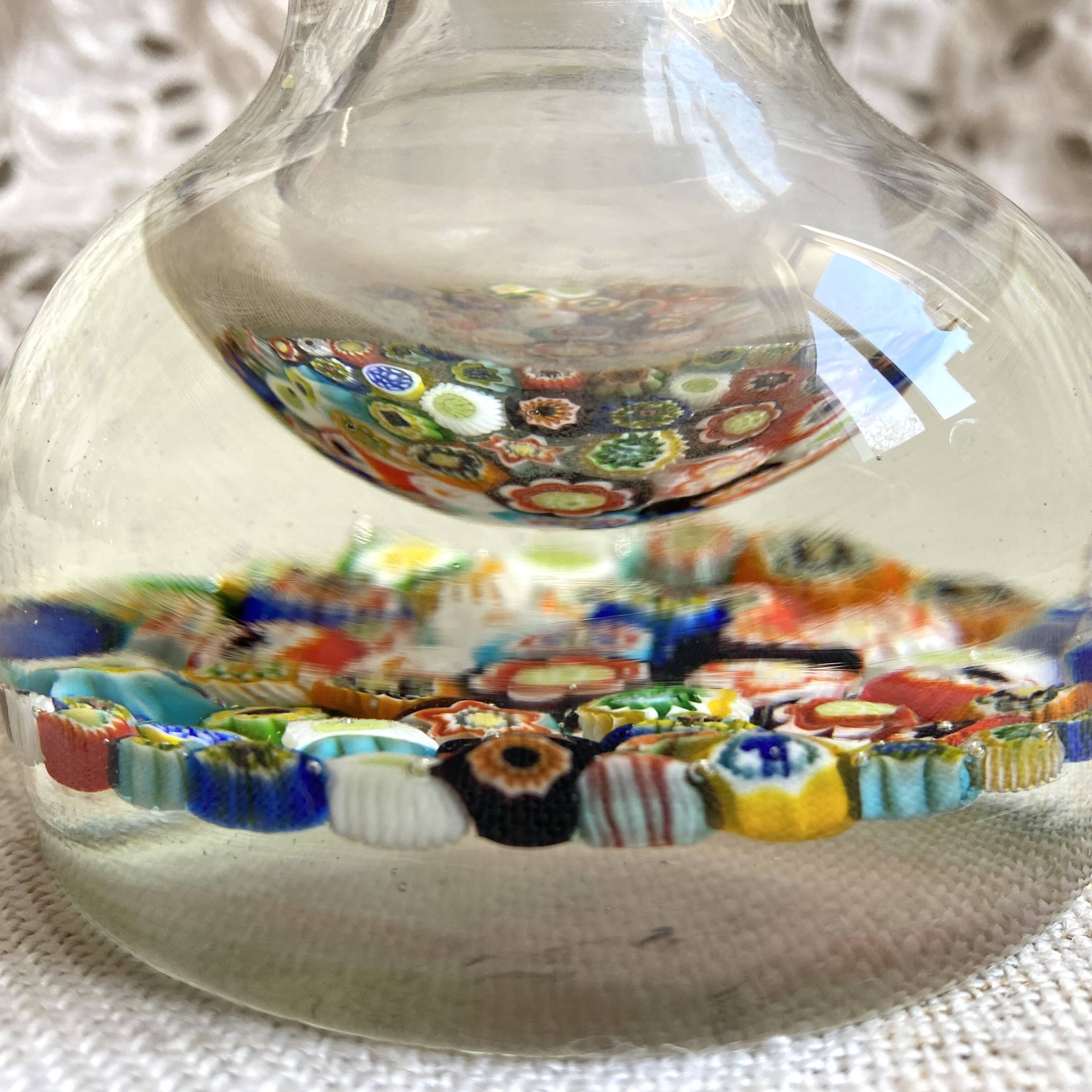 Murano Millefiori glass carafe