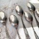 6 Small Vintage Rocaille Style Spoons