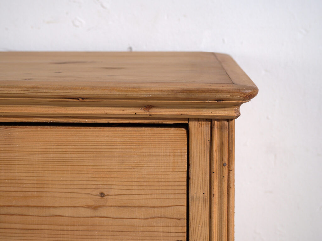 Antique solid pine chest of drawers – European rustic chest of drawers – circa 1900 #106