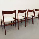 Set of 4 vintage Scandinavian teak chairs from the 60s