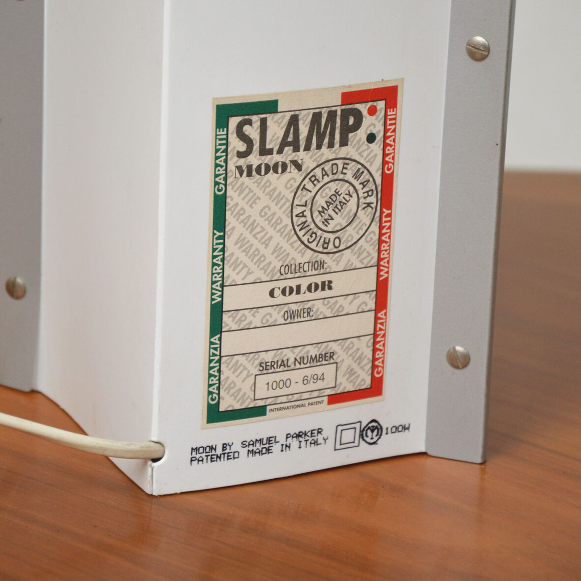 Moon lamp by Samuel Parker, 1994