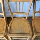 Set of 5 Luterma light blond wood bistro chairs from the 50s
