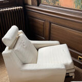 Paire de fauteuils et repose pied