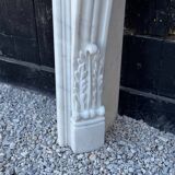 Louis XV Style Fireplace in Carrara Marble Circa 1980