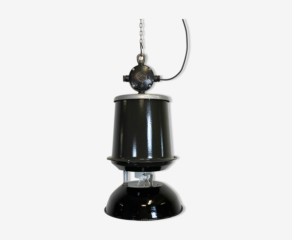 Industrial factory pendant lamp, 1960s