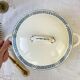 Vintage soup tureen, blue ironstone, Salins model, Castellane