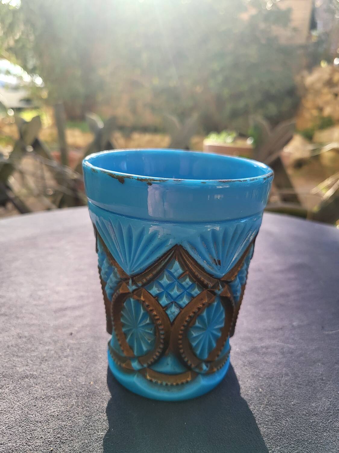 Val saint lambert opaline goblet