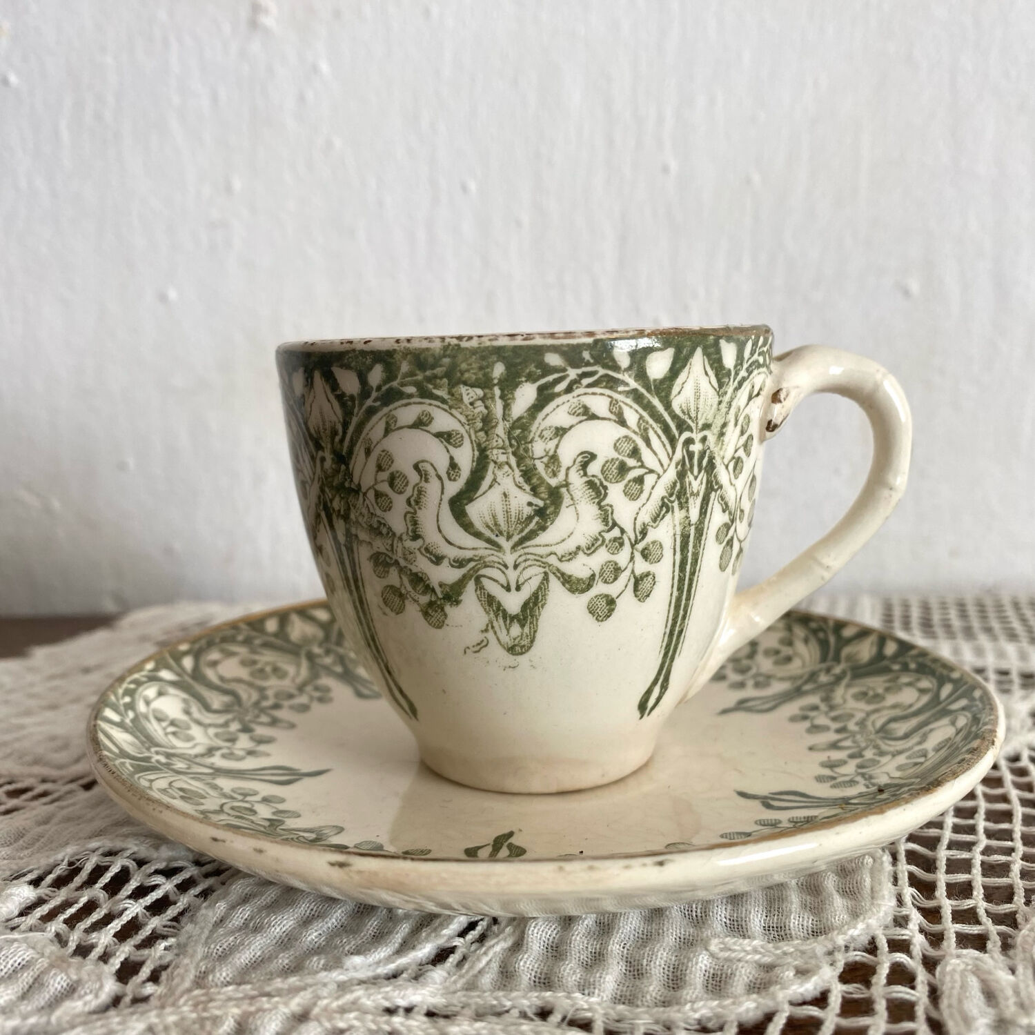 Ironstone cup Creil and Montereau