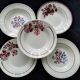 Set de 5 assiettes creuses dépareillées en faience de Saint Amand et Moulin des Loup