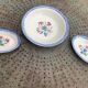 Lot composed of a deep dish and two small serving dishes, Elorn, digoin and sarreguemines model