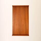 Teak wall-mounted bedside table