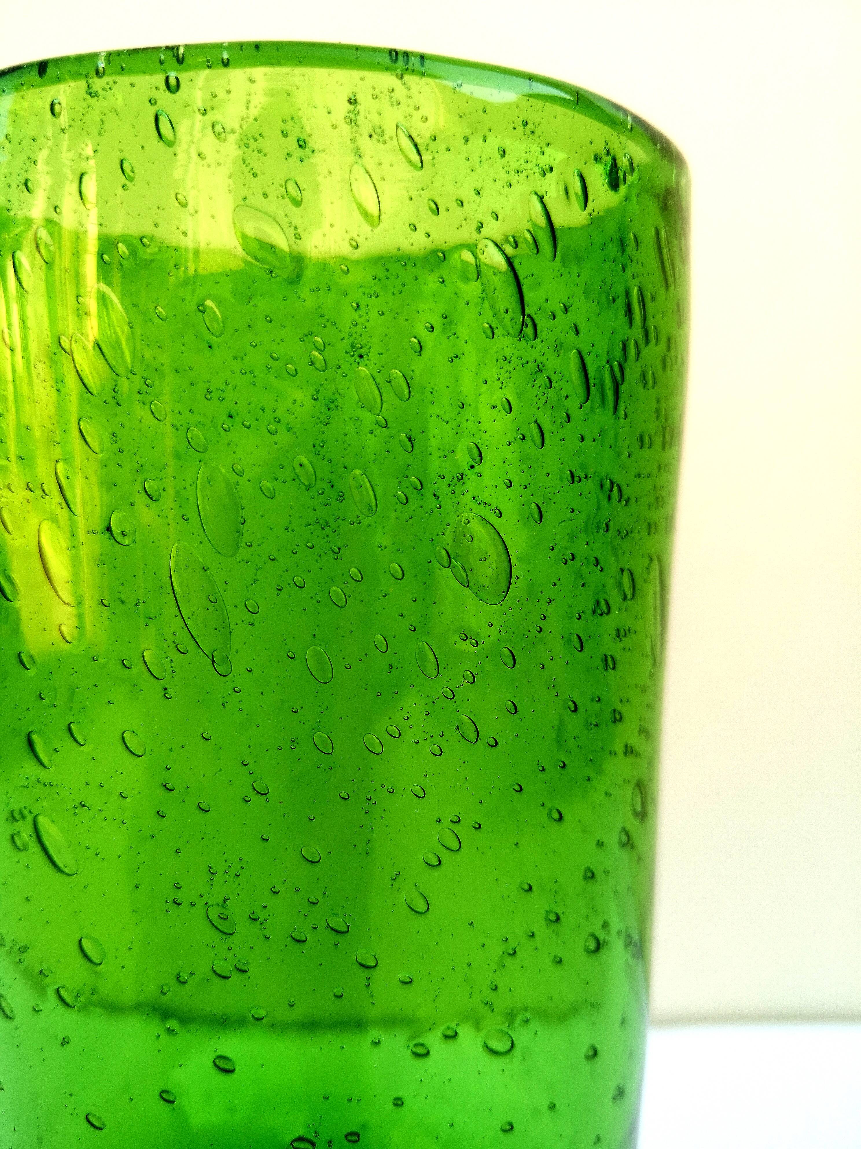 Vintage bubble glass vase