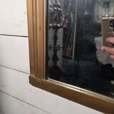 Art Deco gilded trumeau, bevelled mirror