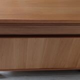 Solid wood storage box on wheels