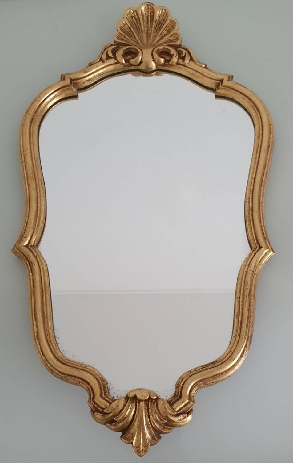 Louis XV style gilded rococo mirror