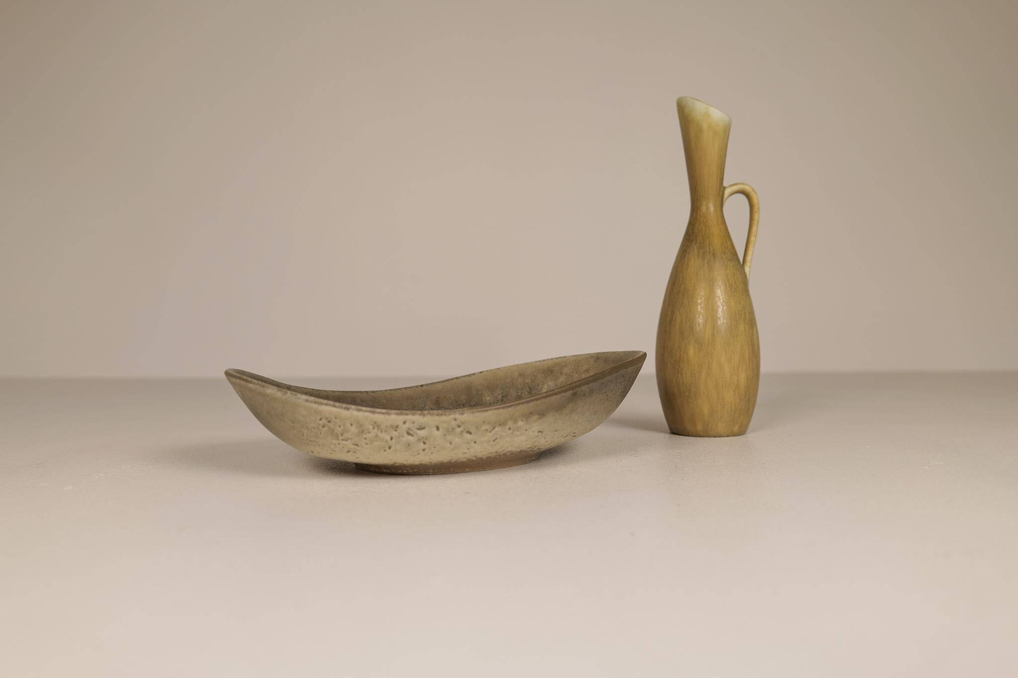 Bowl and vase Midcentury Modern Rörstrand Carl Harry Stålhane, Sweden, 1950s