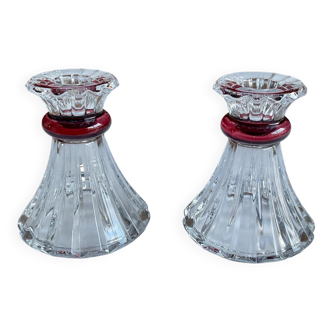 Pair of crystal candlesticks from Arques