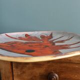 Plate signed Monique Brunner, Pansier, Pottery of the Aquarius, Vallauris