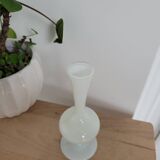 White opaline soliflore vase