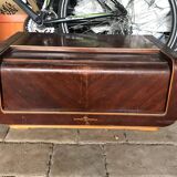 Orion turntable from the 1950s, brown wood and plastic, AL 101 Budapest platter.
