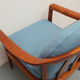Fauteuil des années 1960 en cerisier bleu, Wilhelm Knoll