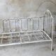 Vintage 1950s wrought iron bed bench