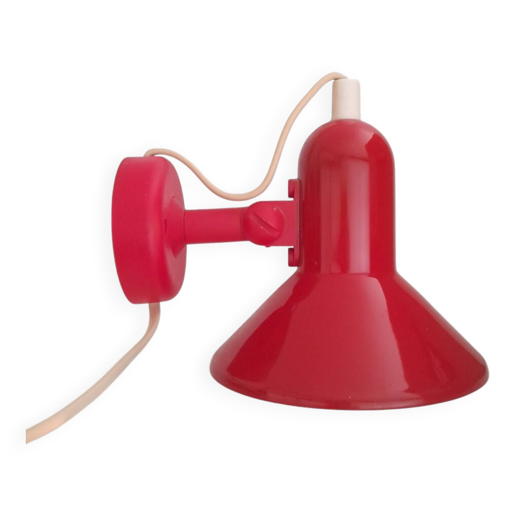 Danish 80s red wall spot light Lyskaer