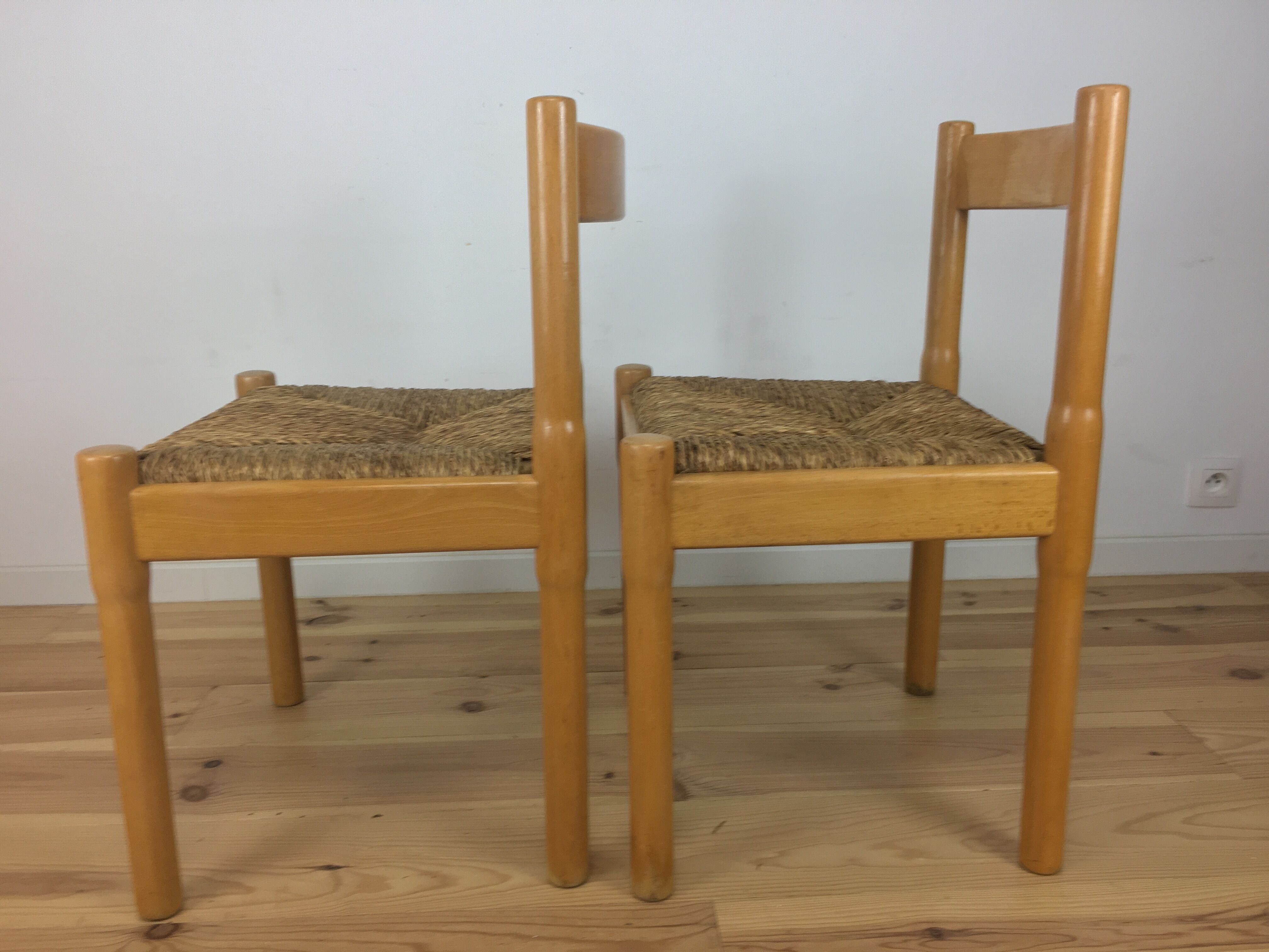 Vico Magistretti mulched chairs, Carimate model, edited by Cassina, 1960